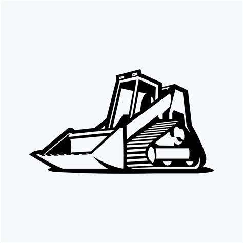 free skid steer loader clipart|skid steer silhouette image.